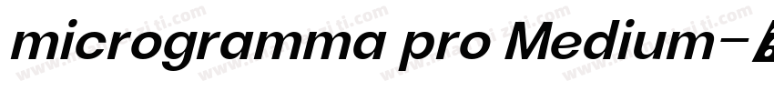 microgramma pro Medium字体转换